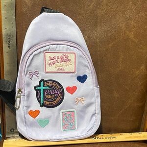Embroidered Patch Mini Backpack